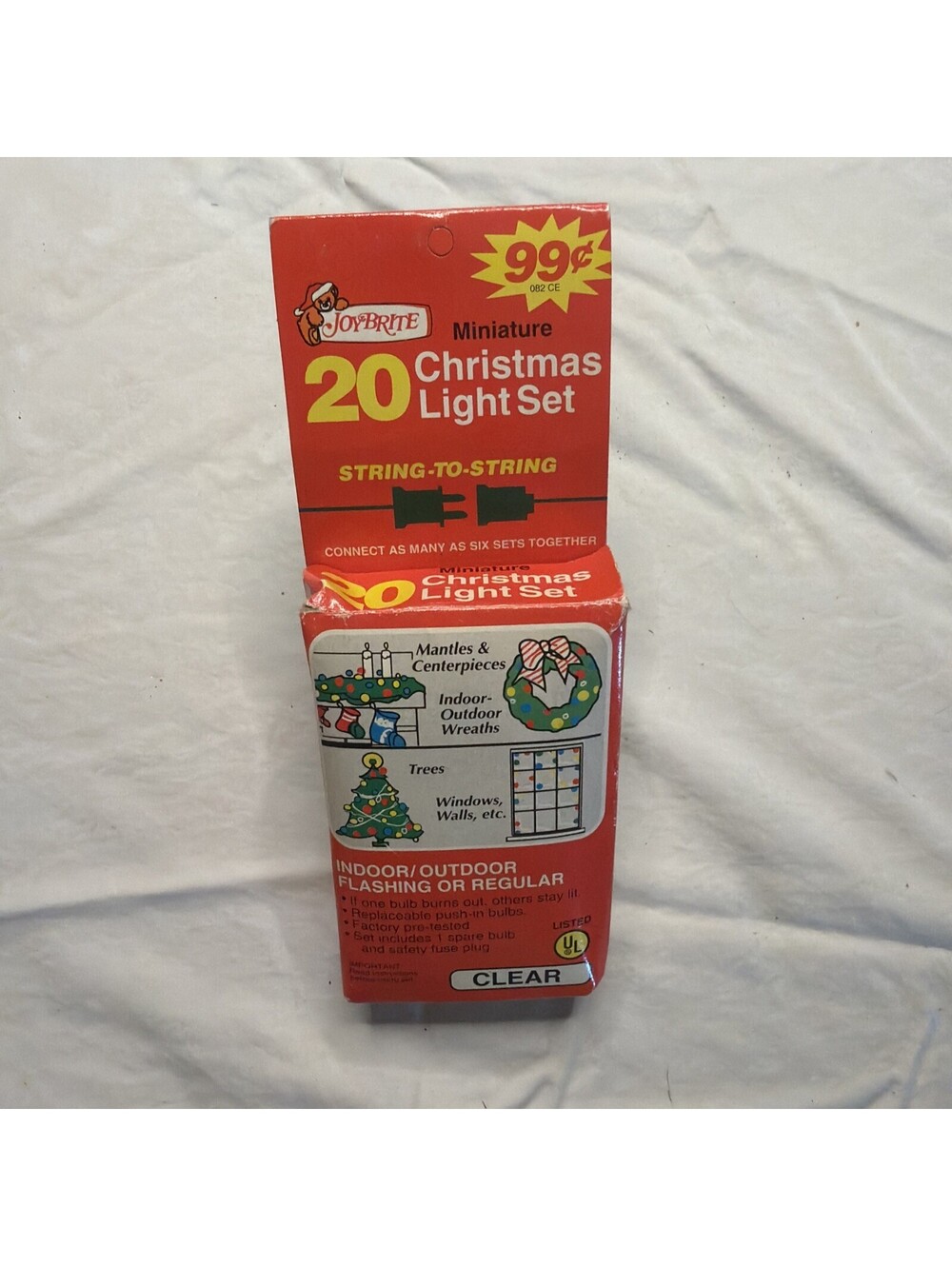 VTG NOS Joybrite Miniature Christmas Light Set 20 lights Christmas  Lights #359